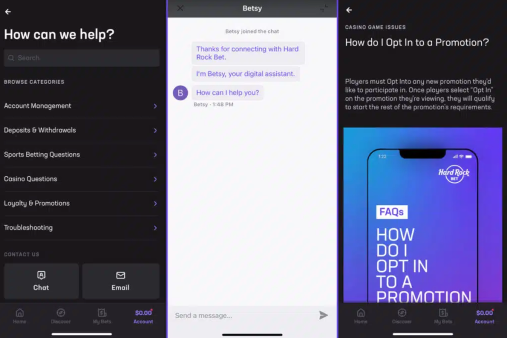 Hard Rock Bet Customer Support
