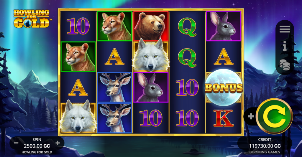 Howling for Gold Sweepstakes Slot