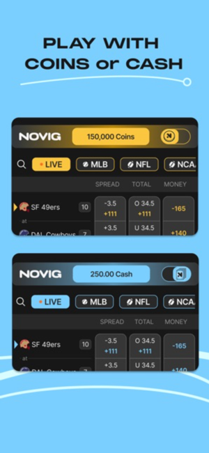 Novig Coins vs Novig Cash