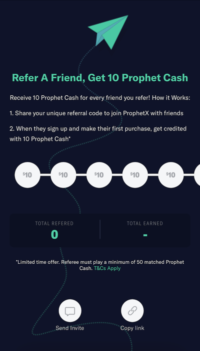 ProphetX Referral Code Bonus