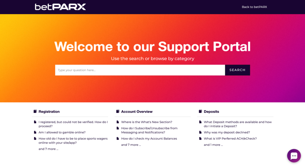 betPARX Customer Support