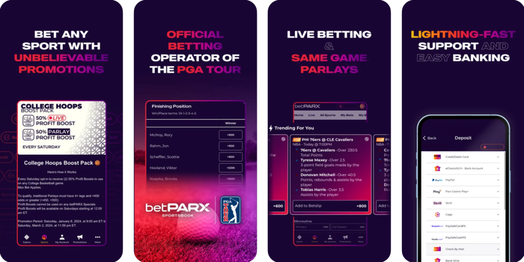 betPARX Sportsbook App Features