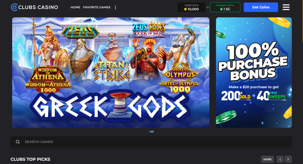 Clubs Casino Website