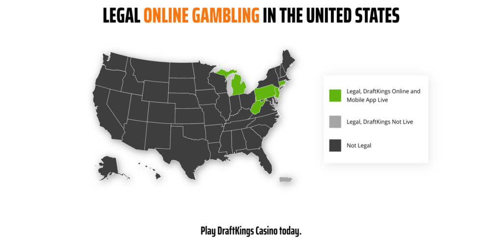 DraftKings Casino Legal States