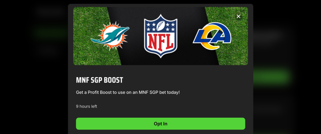 DraftKings Odds Boosts