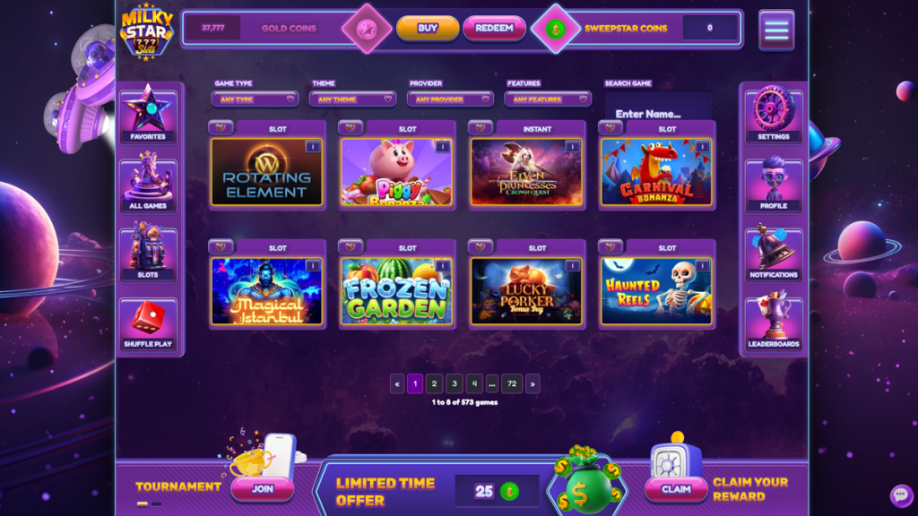 Milky Star Slots Website