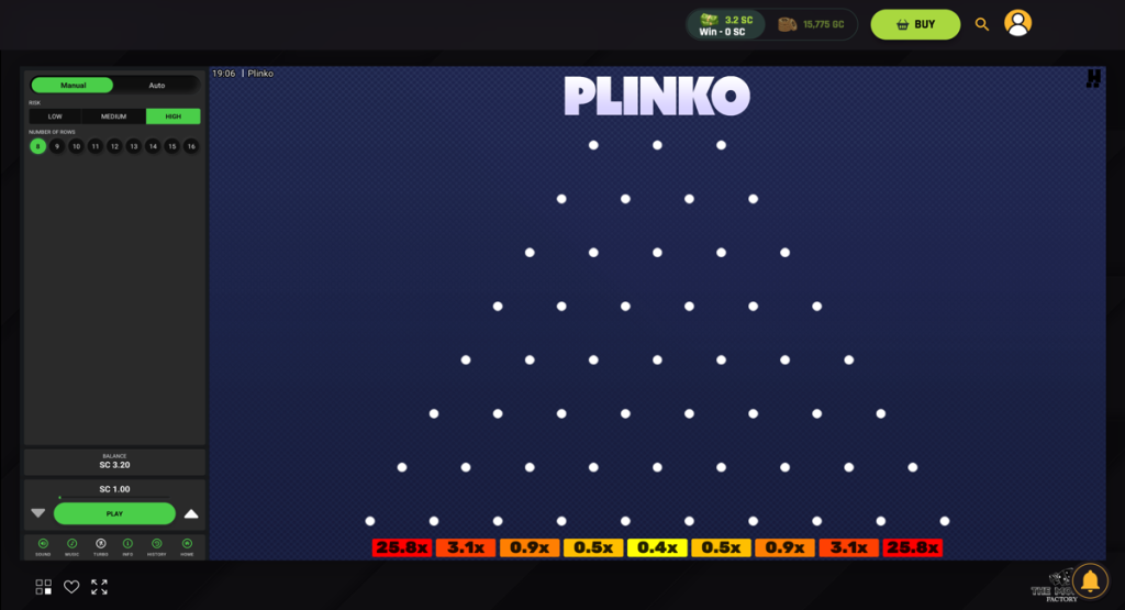 The Money Factory Plinko Game