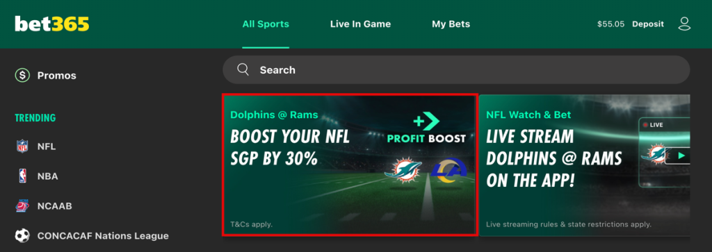 bet365 Odds Boosts