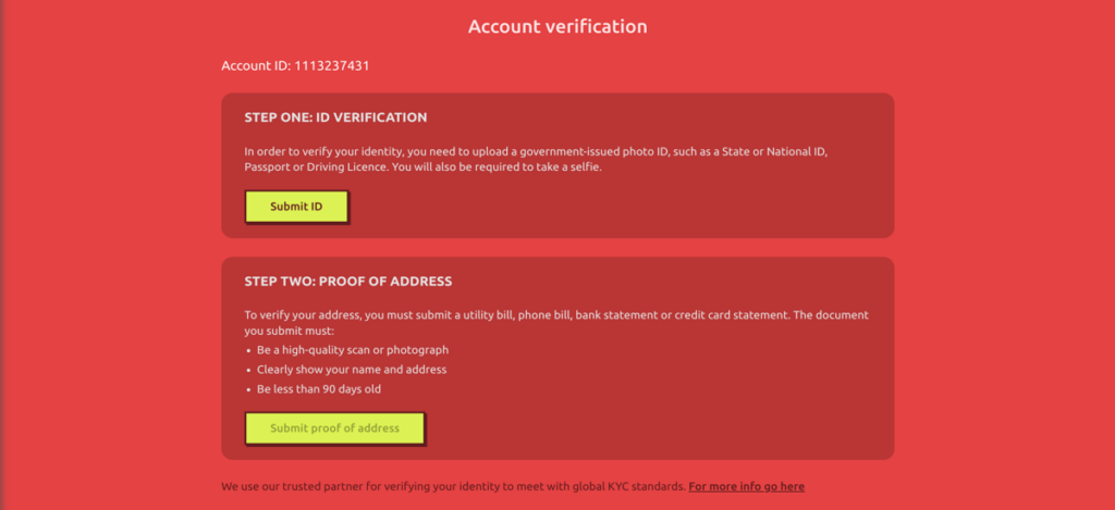 Hello Millions Casino Account Verification