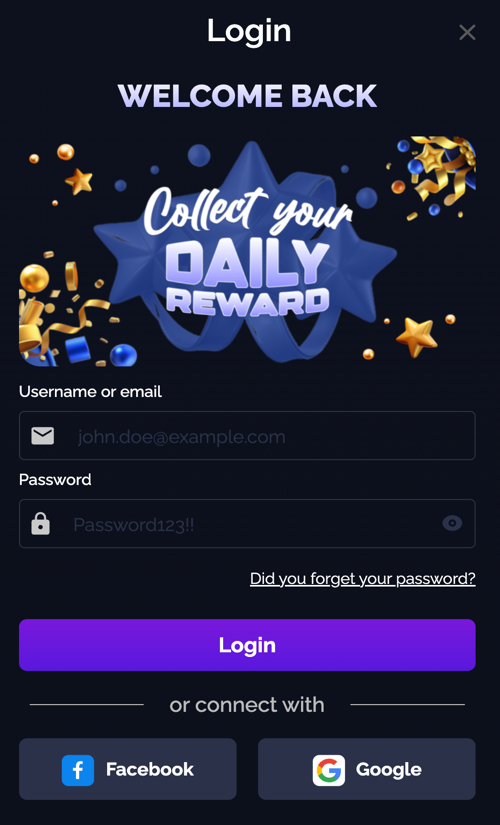 Legendz Casino Login