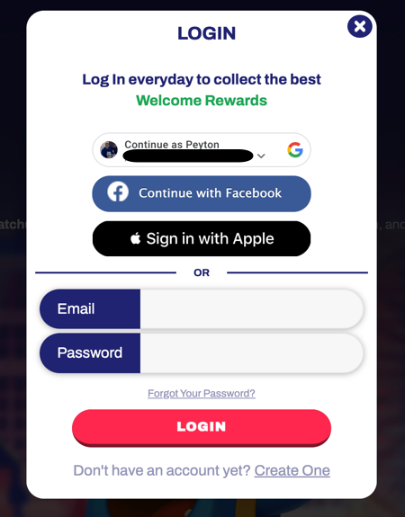 RealPrize Casino Login