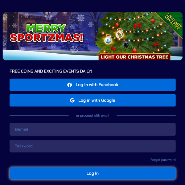 Sportzino Casino Login Page