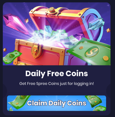 Spree Casino Daily Login Bonus