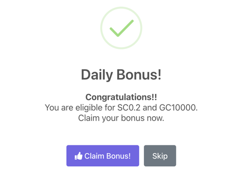 Wild World Casino Daily Login Bonus