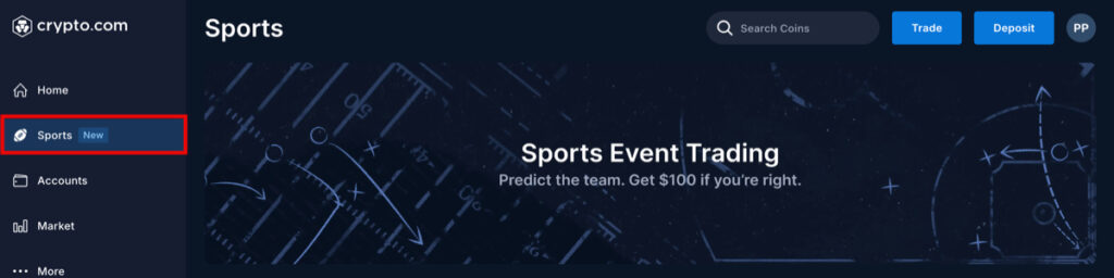 Crypto.com Sports Website & Mobile App