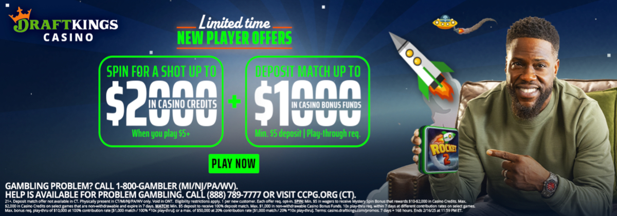 DraftKings Casino New Players Spin for $2K Bonus