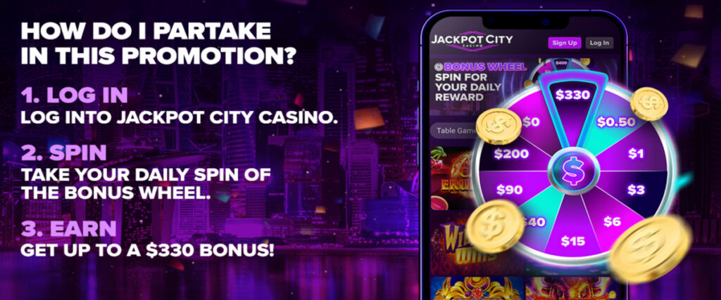 Jackpot City Casino Bonus Wheel