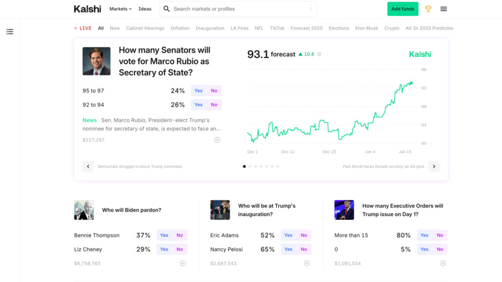 Kalshi Betting Options & Prediction Markets