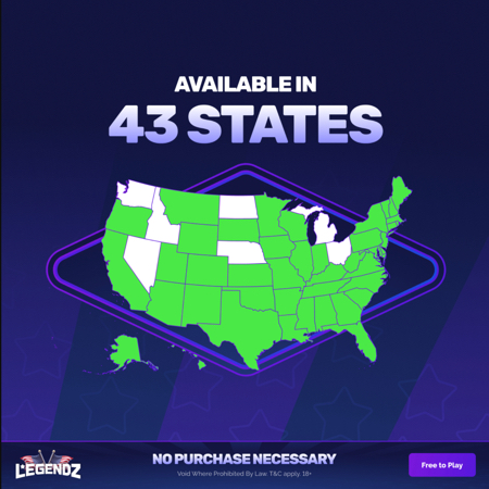 Legendz Casino Legal States