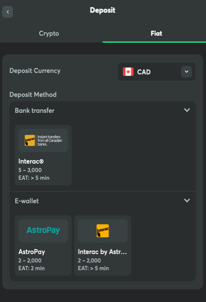 BC.Game Fiat Deposits