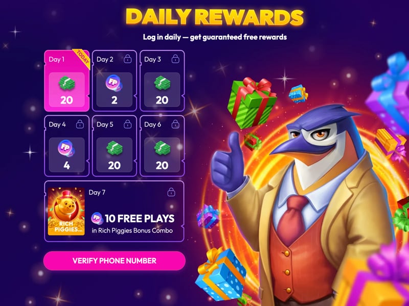 Funrize Daily Login Rewards