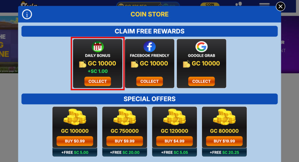 How To Claim Zula Casino Daily Bonus