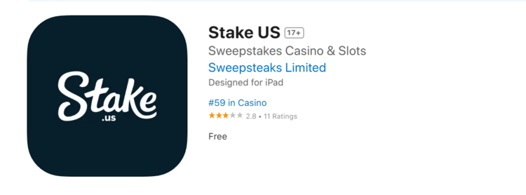 Stake Us App listing on the App Store