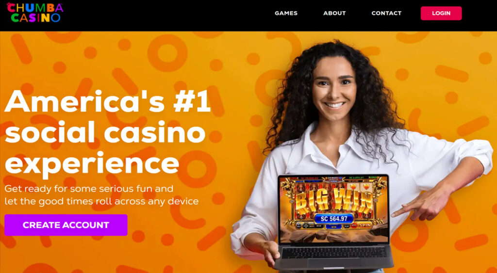 Chumba Casino homepage used to illustrate how social and sweepstakes casinos work in North Carolina