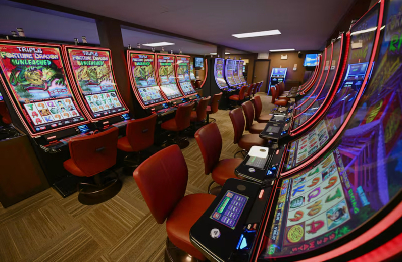 Interior of Chin’an Gaming Hall in Anchorage showing electronic gaming machines