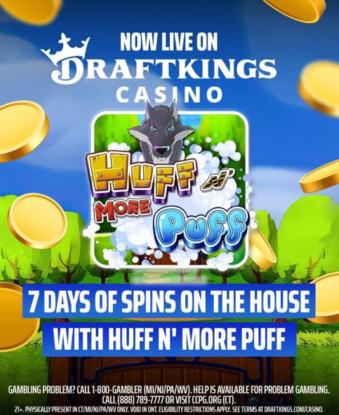DraftKings Casino CT sign-up bonus offering 500 spins and 24-hour lossback
