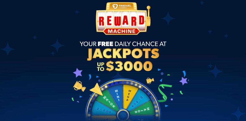 FanDuel Casino Daily Reward Machine promotion offering free daily spins and jackpot prizes