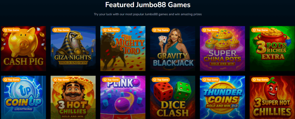 jumbo88 casino featured games list