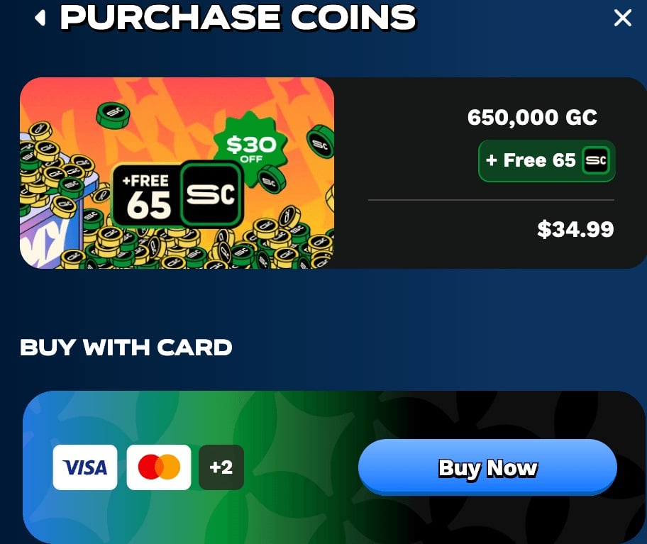 Purchasing Coins on MyPrize