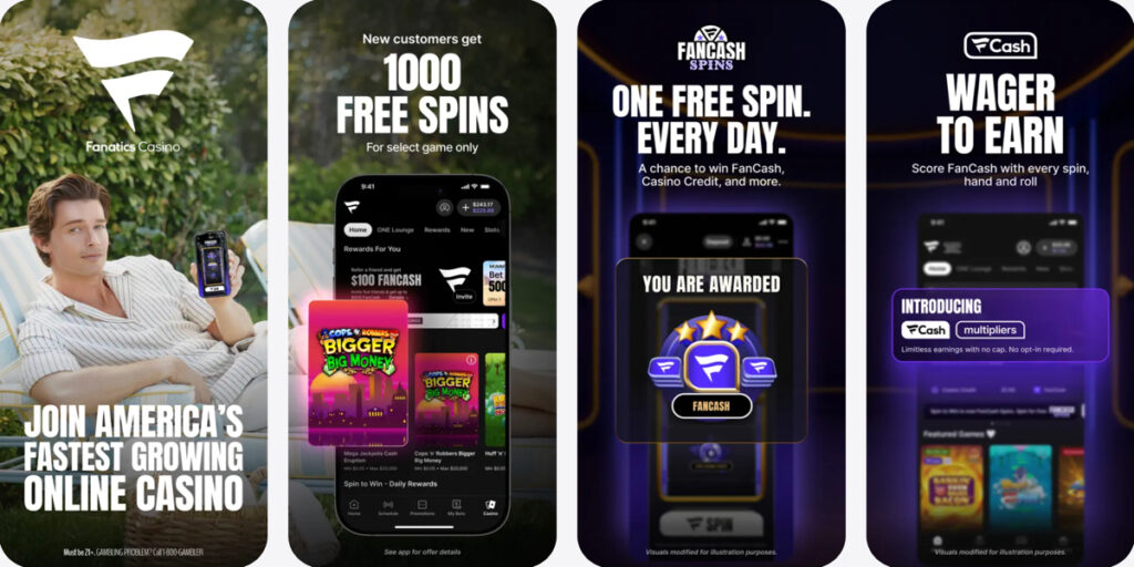 Preview of the Fanatics Casino mobile app for iPhone