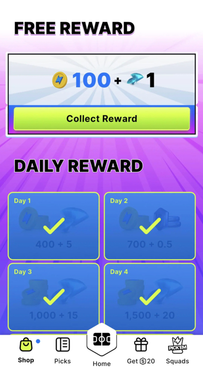 Thrillzz Daily Rewards promotion where users claim free coins on login