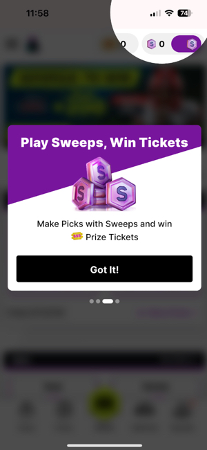 Thrillzz Sweeps used for a chance to win Prize Tickets