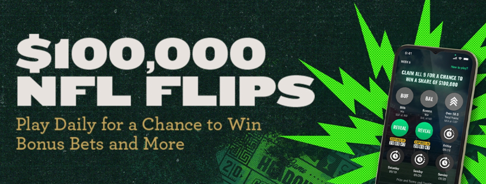 Caesars Sportsbook NFL Flips promo offering daily bonus bets