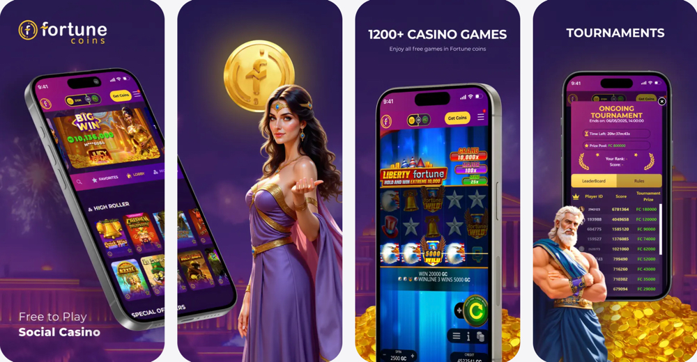 Fortune Coins mobile app preview on the iOS App Store