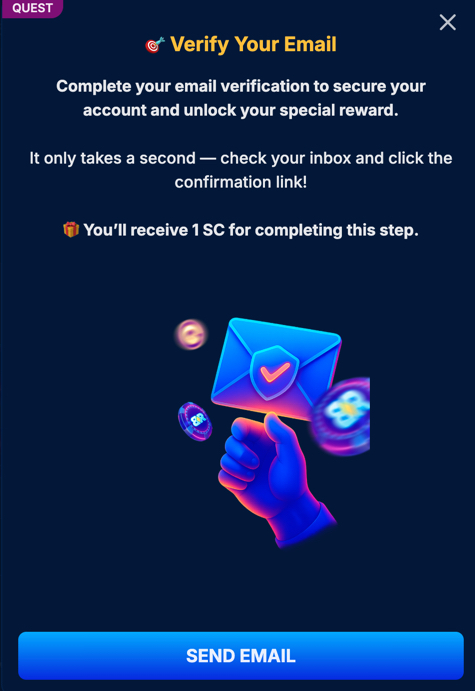 BankRolla email verification for 1 Sweeps Coin through no-deposit bonus