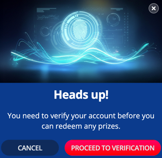Coinz.us identity verification requirement for prize redemptions