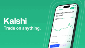 Kalshi trading screen showing how to select an event contract