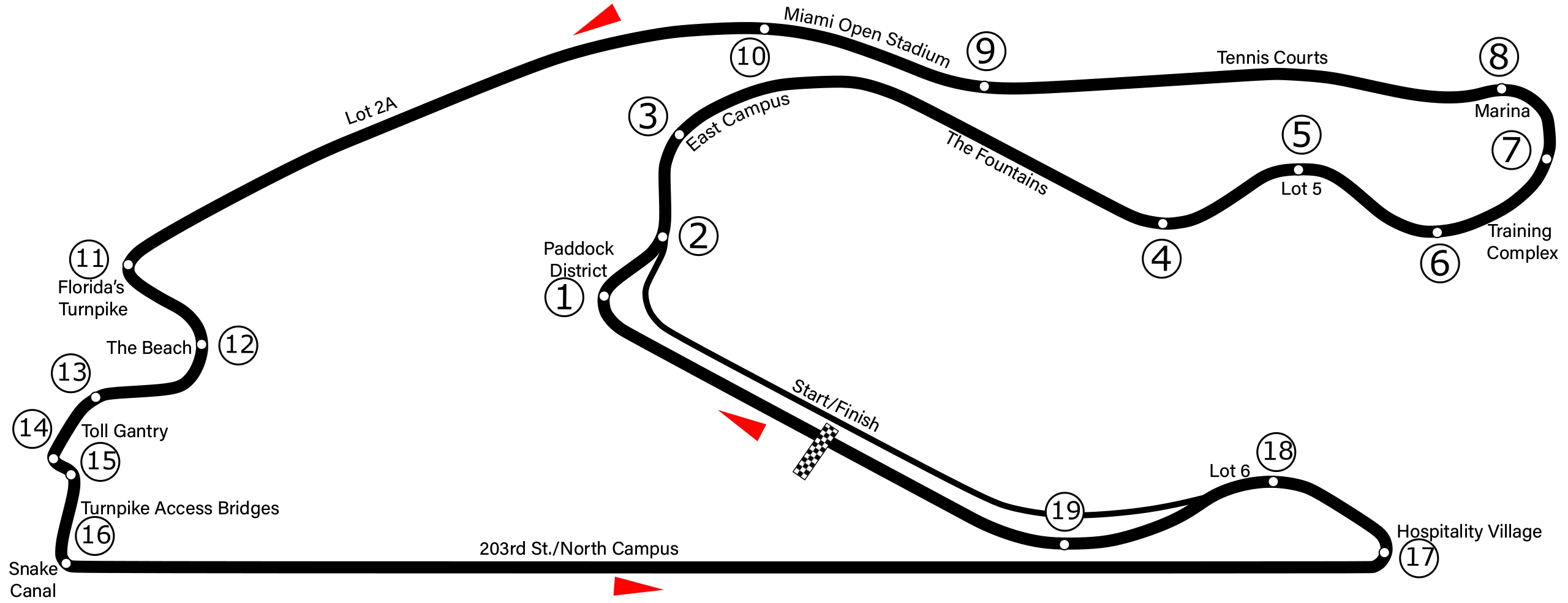 Miami GP circuit map