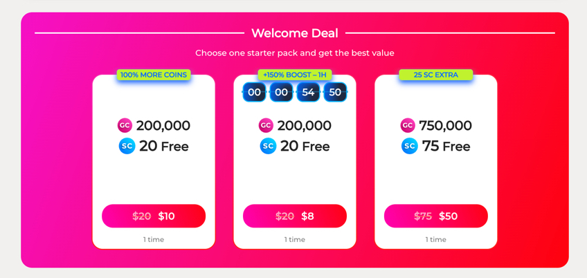 FreeSpin Casino Starter Pack offers for new players