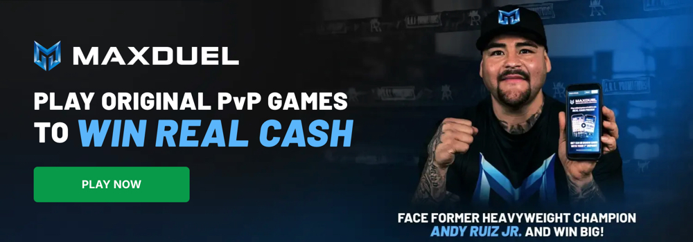 Andy Ruiz Jr. promoting MaxDuel in an advertisement
