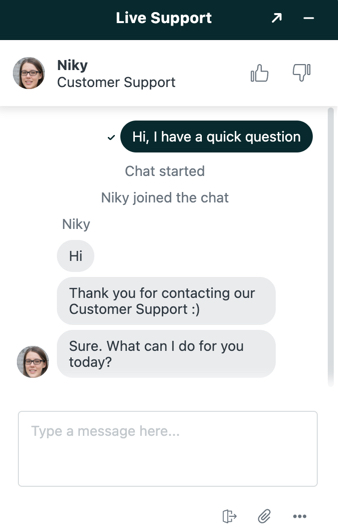 Live chat customer support in Big Pirate Casino's Help Center