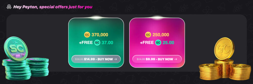 Luck Party Casino first-purchase bonus offers for new players