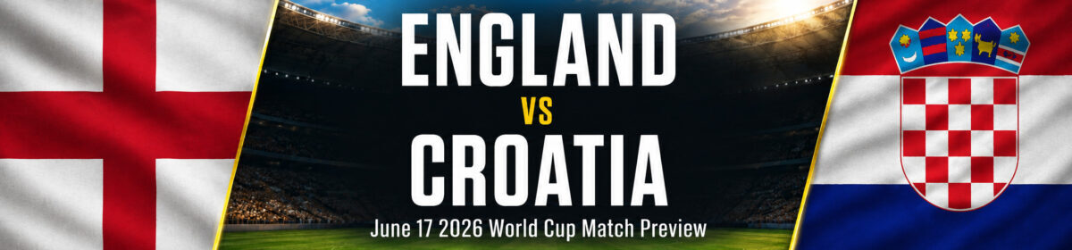 England vs Croatia on June 17 – World Cup Group L