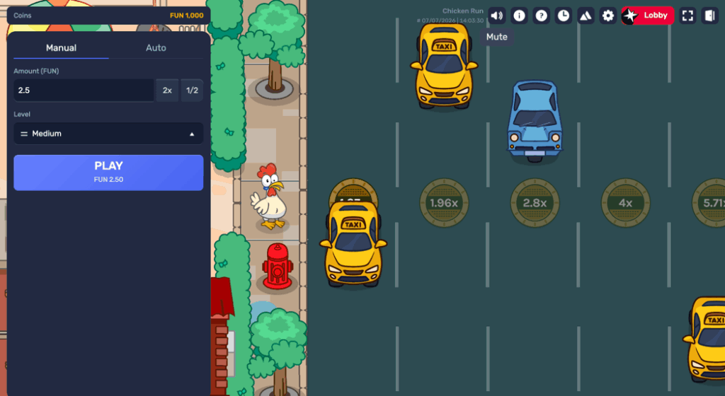 Chicken Run game on DimeSweeps