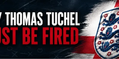 Banner with headline 'Why Thomas Tuchel Mist be Fired'